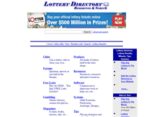 Tablet Screenshot of lotterydirectory.com